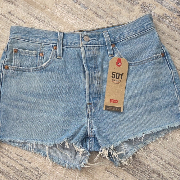 Levi's Pants - Levi's Light Blue 501 Cutoff Denim Shorts